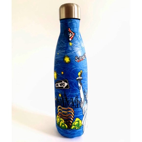 New York Collectible Souvenir Gift Stainless Thermal Water Cup Bottle - Blue - Picture 2 of 5